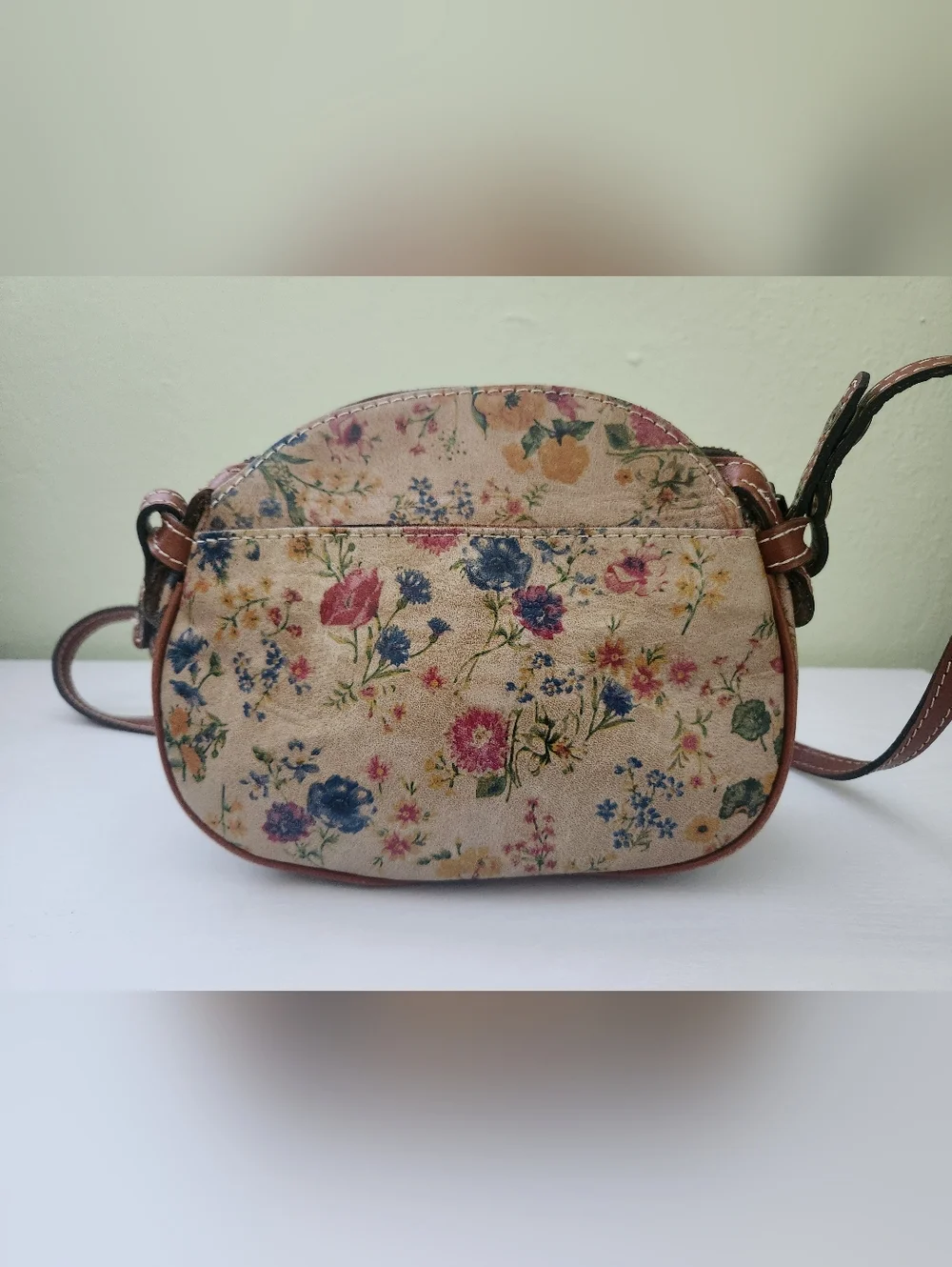 Patrisha Nash Prairie Rose Crossbody Leather Purse - Picture 2 of 10